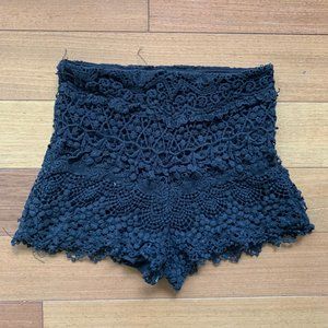 Black Lace Shorts